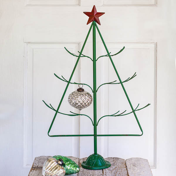 Large Antique Wire Tree in White