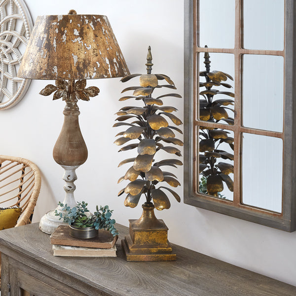 Gold Leaf Finial Sculpture – The Cottage Store